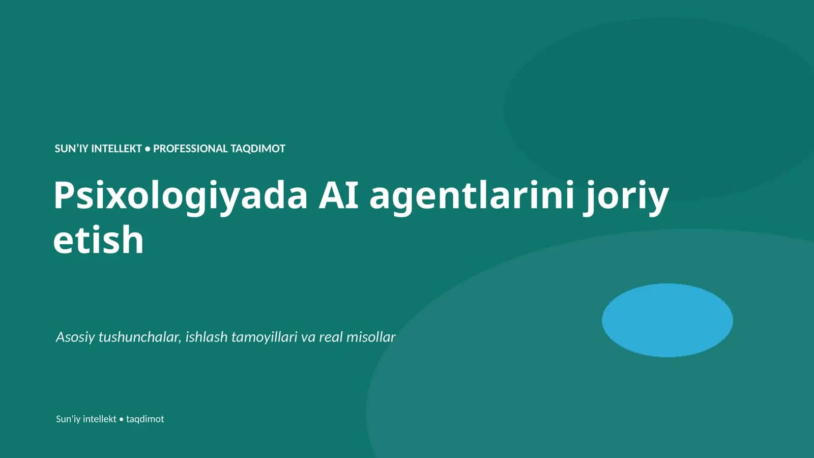 SUNʼIY INTELLEKT • PROFESSIONAL TAQDIMOT