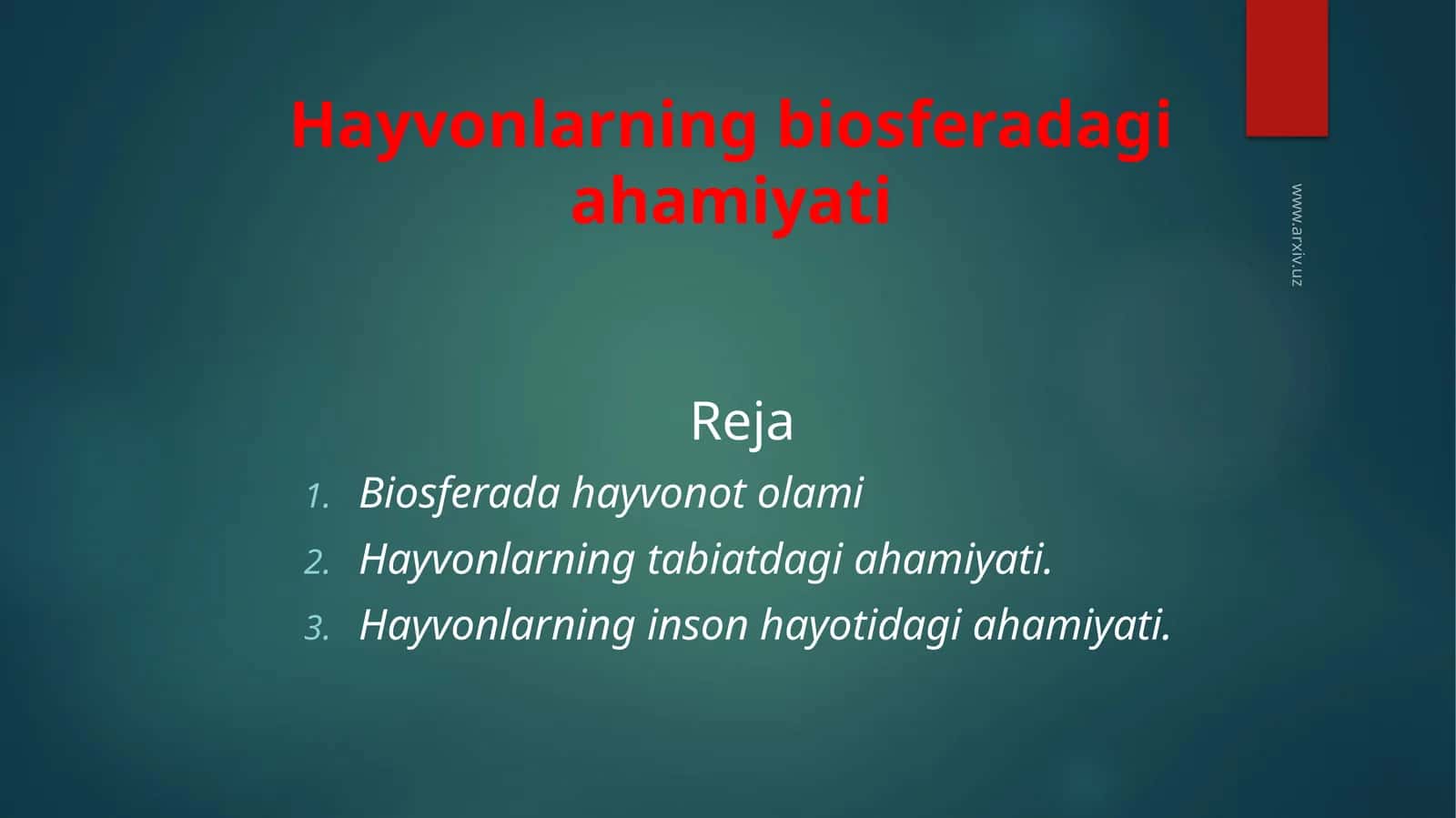 Hayvonlarning biosferadagi ahamiyati