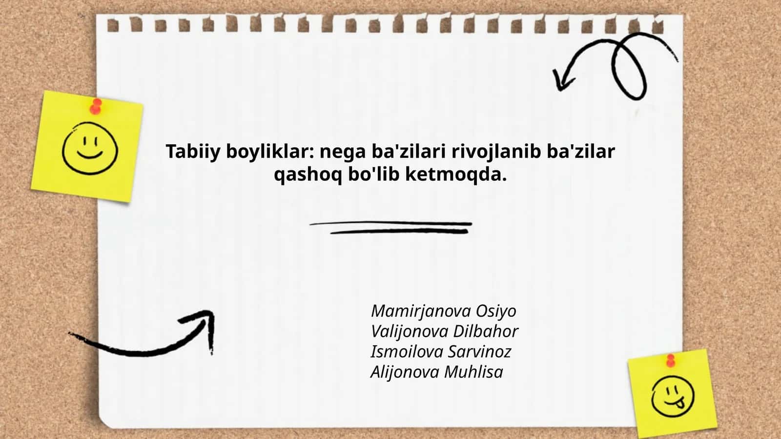 Tabiiy boyliklar va iqtisodiy o'sish o'rtasidagi bog'liqlik