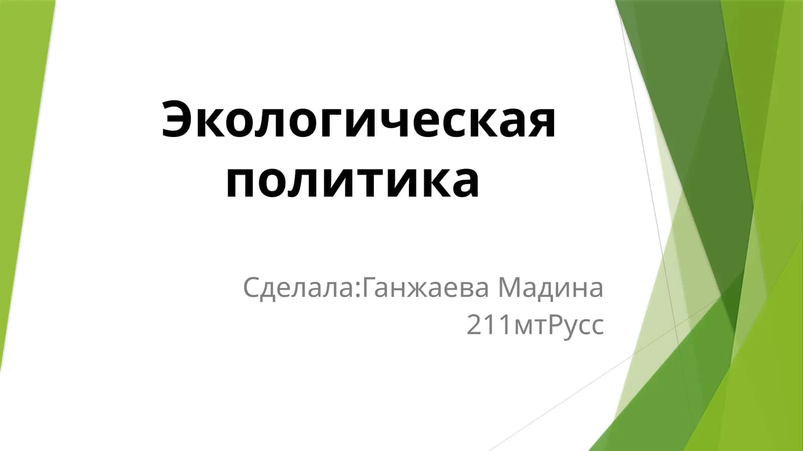 Экологическая политика