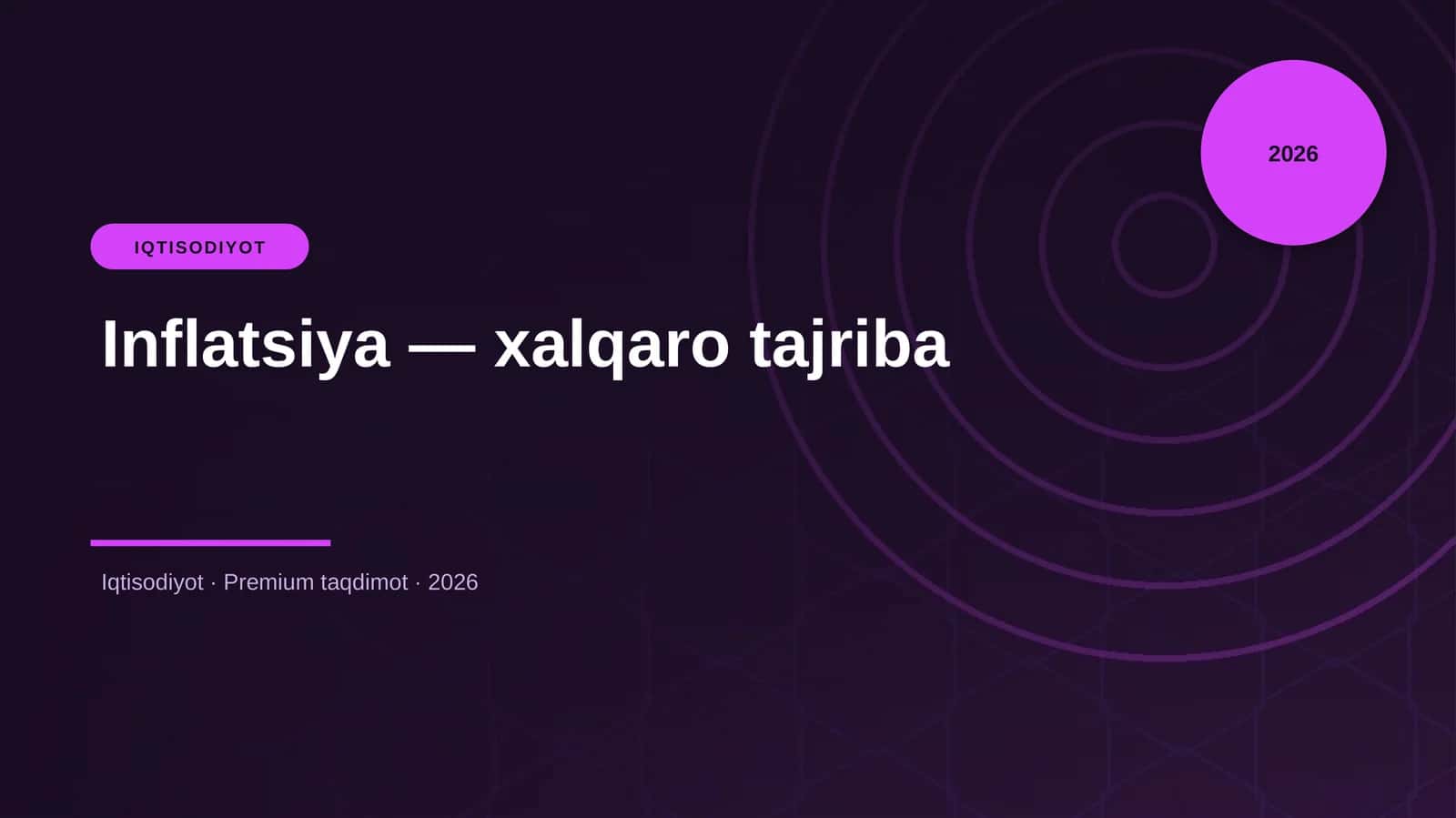 Inflatsiya — xalqaro tajriba
