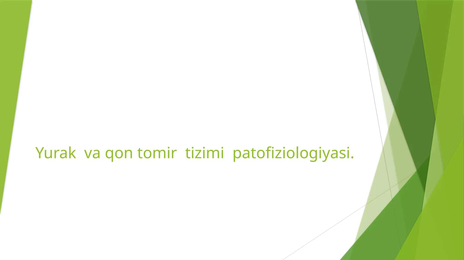 Yurak va qon tomir tizimi patofiziologiyasi
