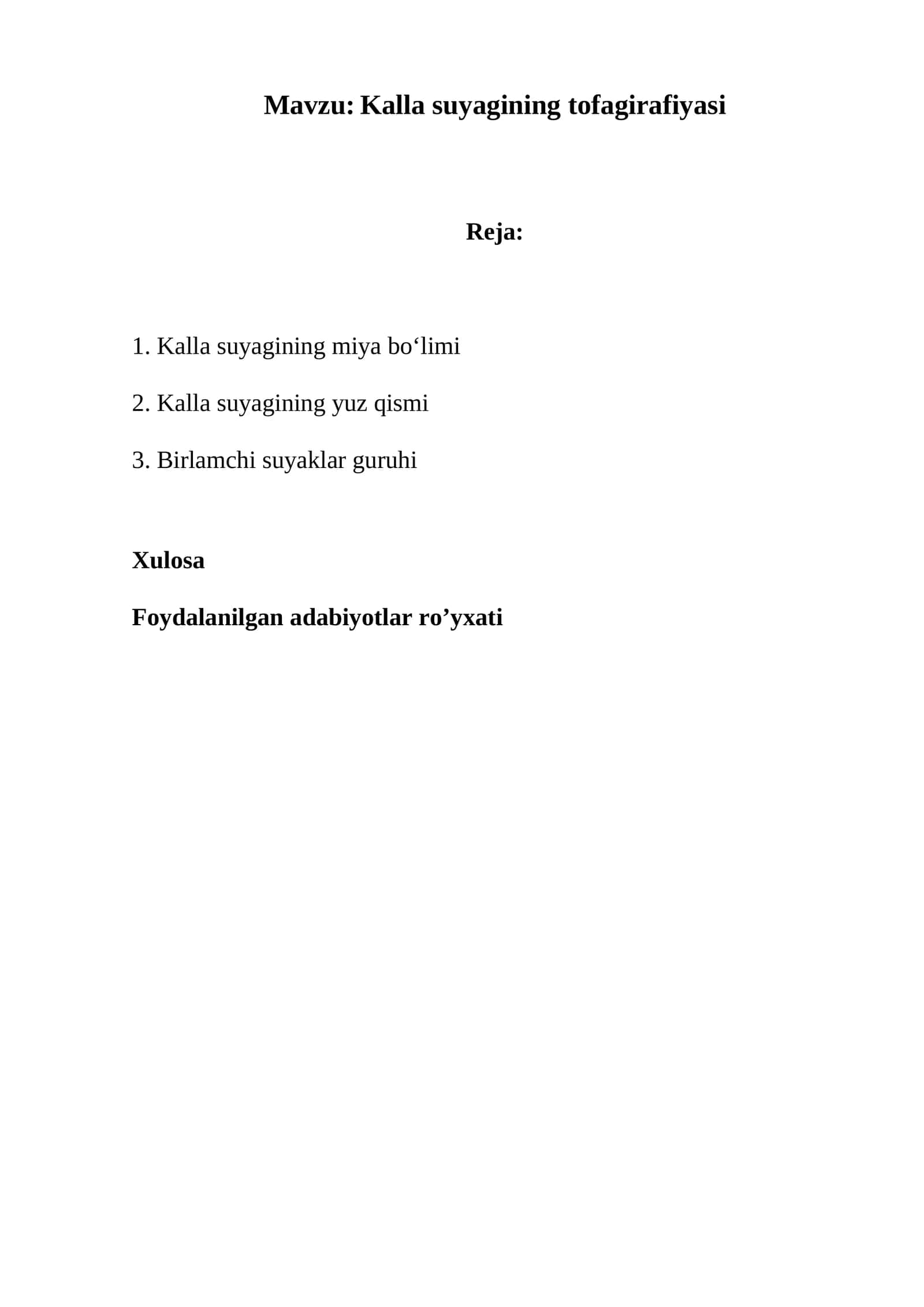 Kalla suyagining tofagirafiyasi