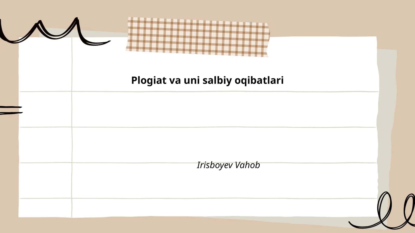 Plagiat va uni salbiy oqibatlari
