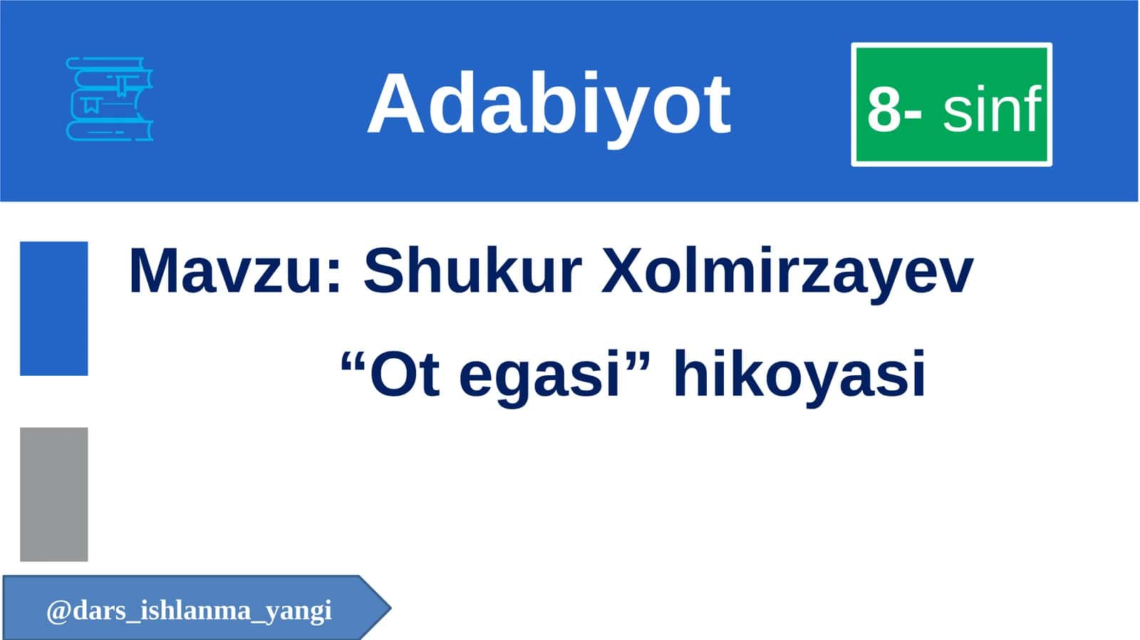 Shukur Xolmirzayev "Otegasi" hikoyasi