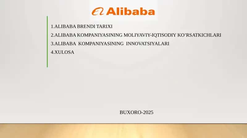 ALIBABA BRENDI TARIXI