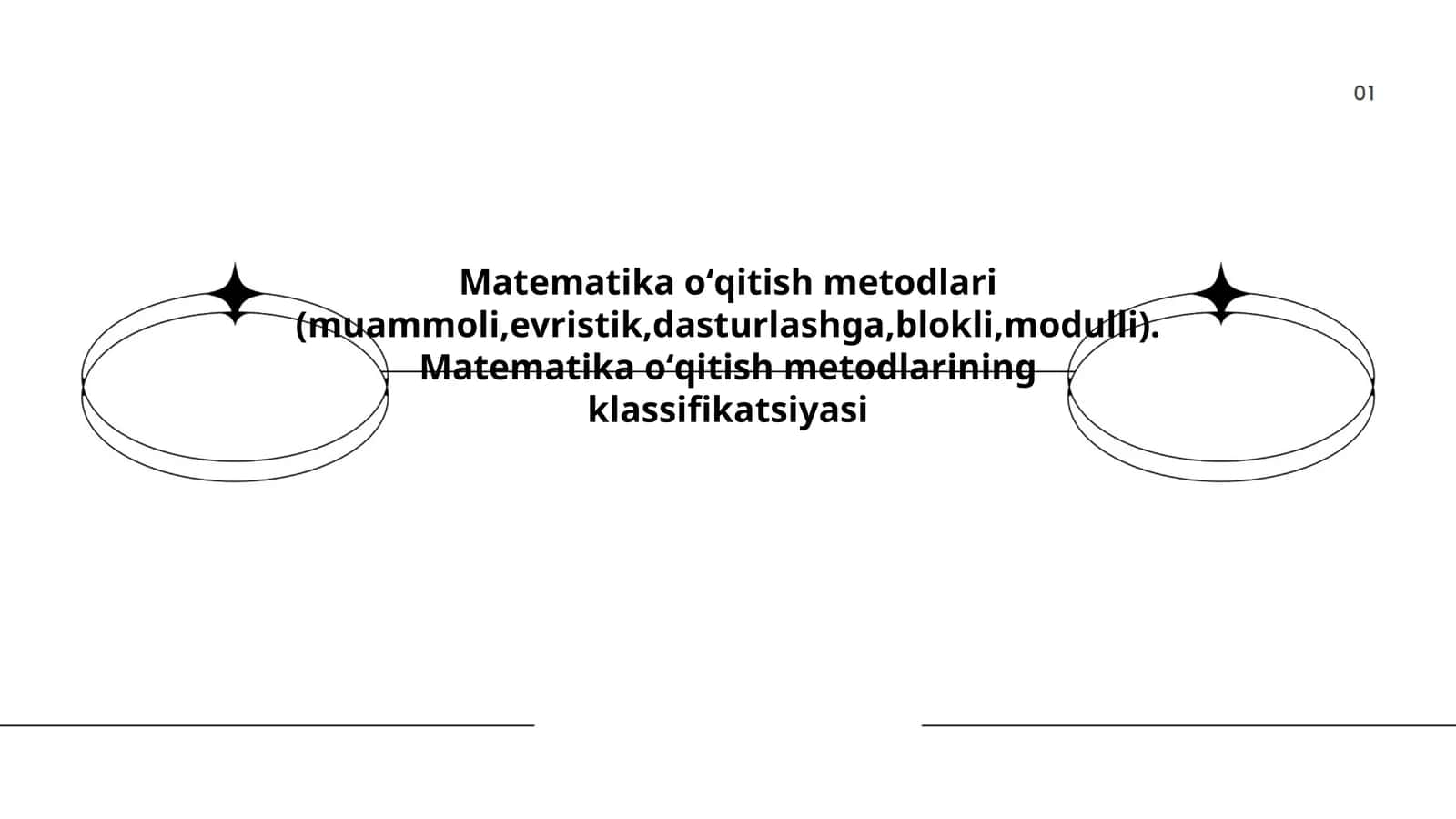 Matematika oʻqitish metodlari (muammoli,evristik,dasturlashga,blokli,modulli)
