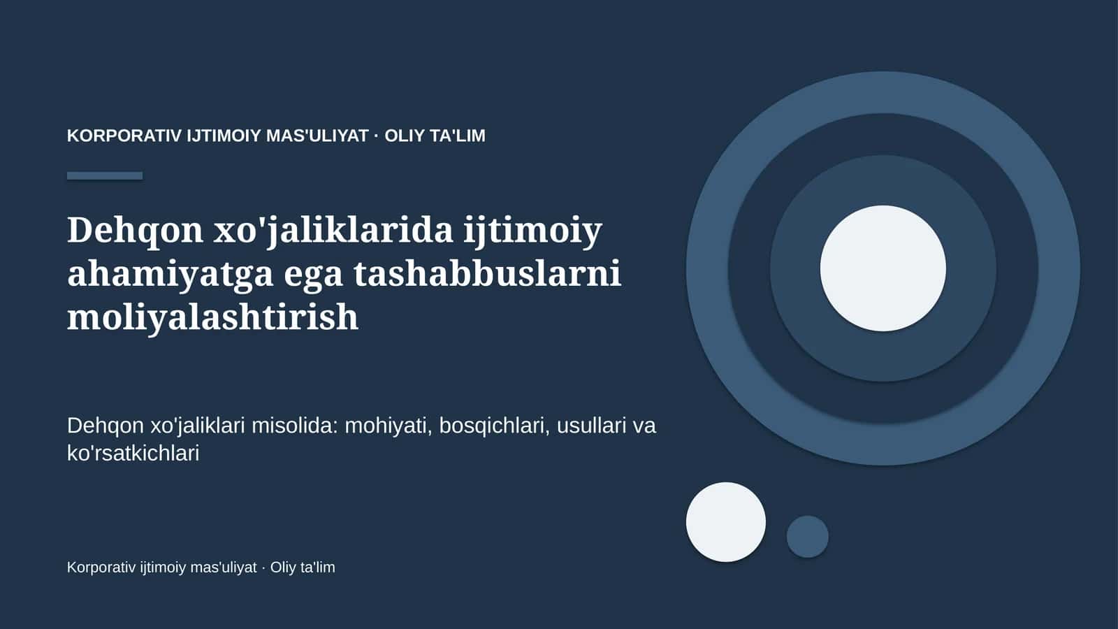 dehqon xo'jaliklarida ijtimoiy ahamiyatga ega tashabbuslarni moliyalashtirish 4757
