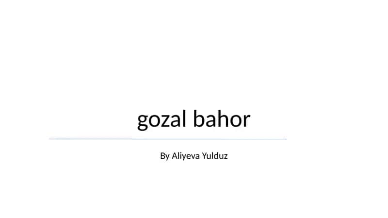 Bahor Yomg'iri