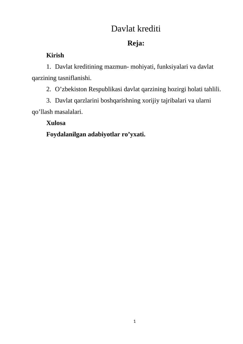 Davlat krediti