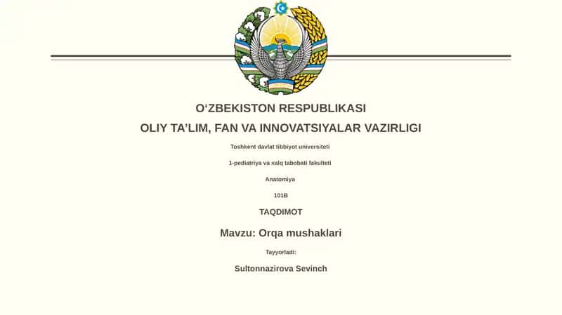 Orqa mushaklari