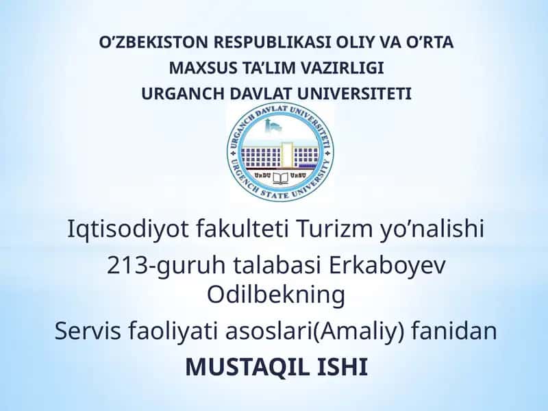 RESTORANLARDA MEHMONLAR ISHONCHI. BARLARDAGI SERVIS