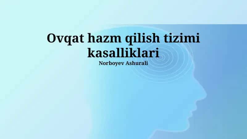 Ovqat hazm qilish tizimi kasalliklari