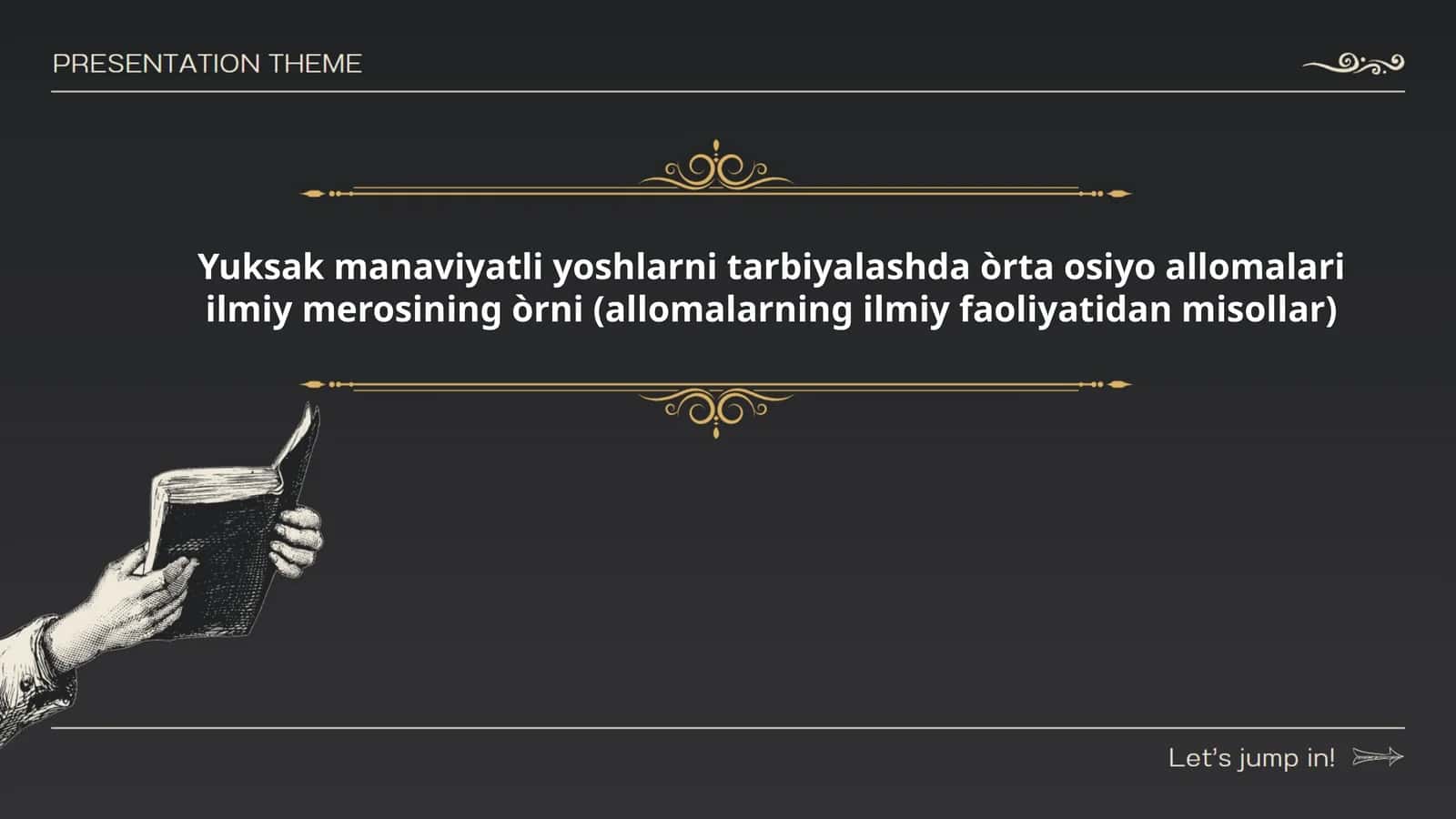 Al-Farobiy ilmiy merosi: axloq va siyosiy-falsafa ta'limoti orqali yuksak ma'naviyatli yoshlarni tarbiyalash (misollar)
