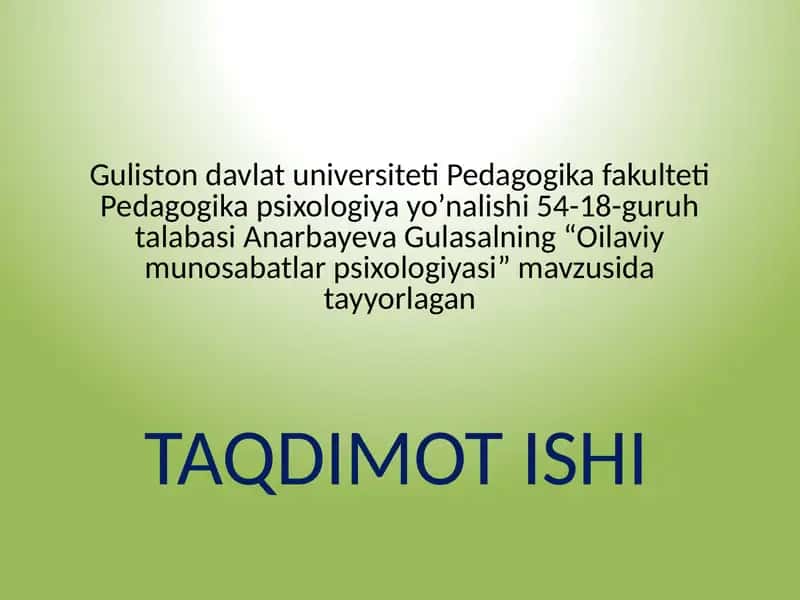 Yosh er-xotin munosabatlari