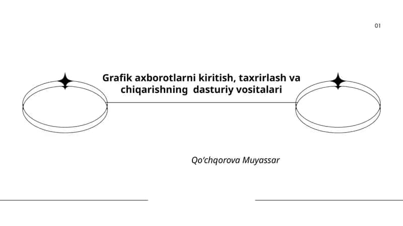 Grafik axborotlarni kiritish, taxrirlash va chiqarishning dasturiy vositalari