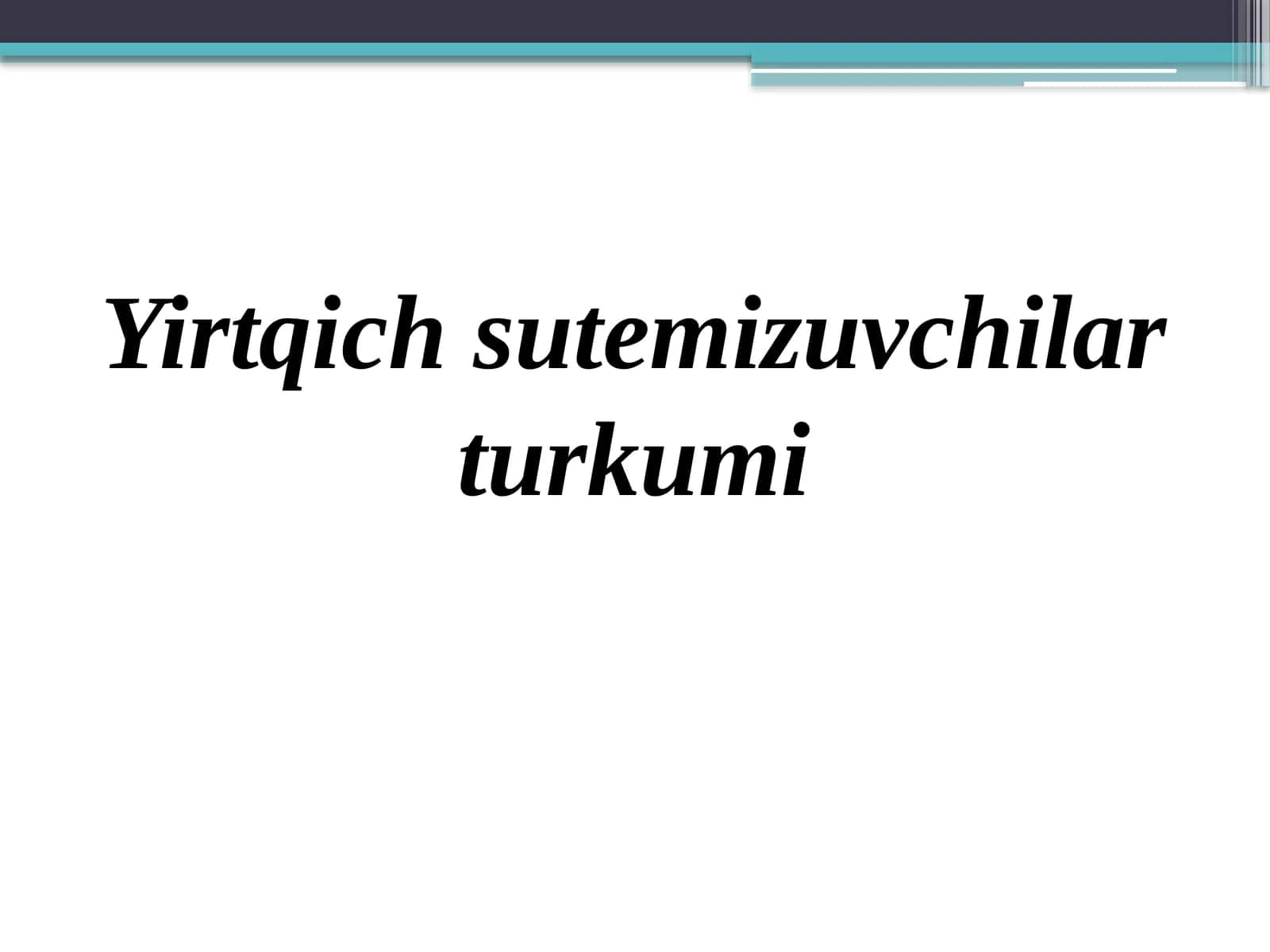 Yirtqich sutemizuvchilarturkumi
