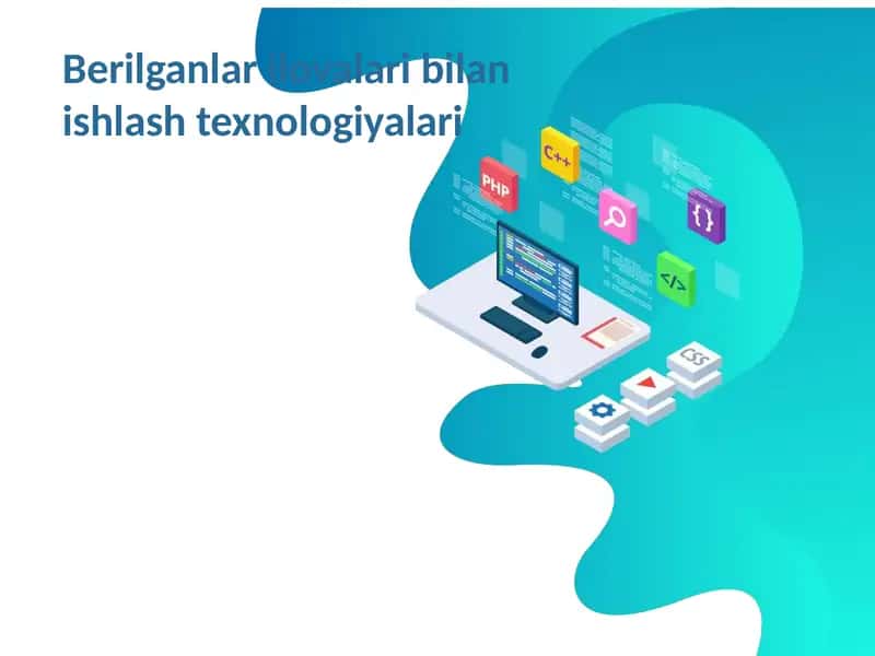 Berilganlar ilovalari bilan ishlash texnologiyalari