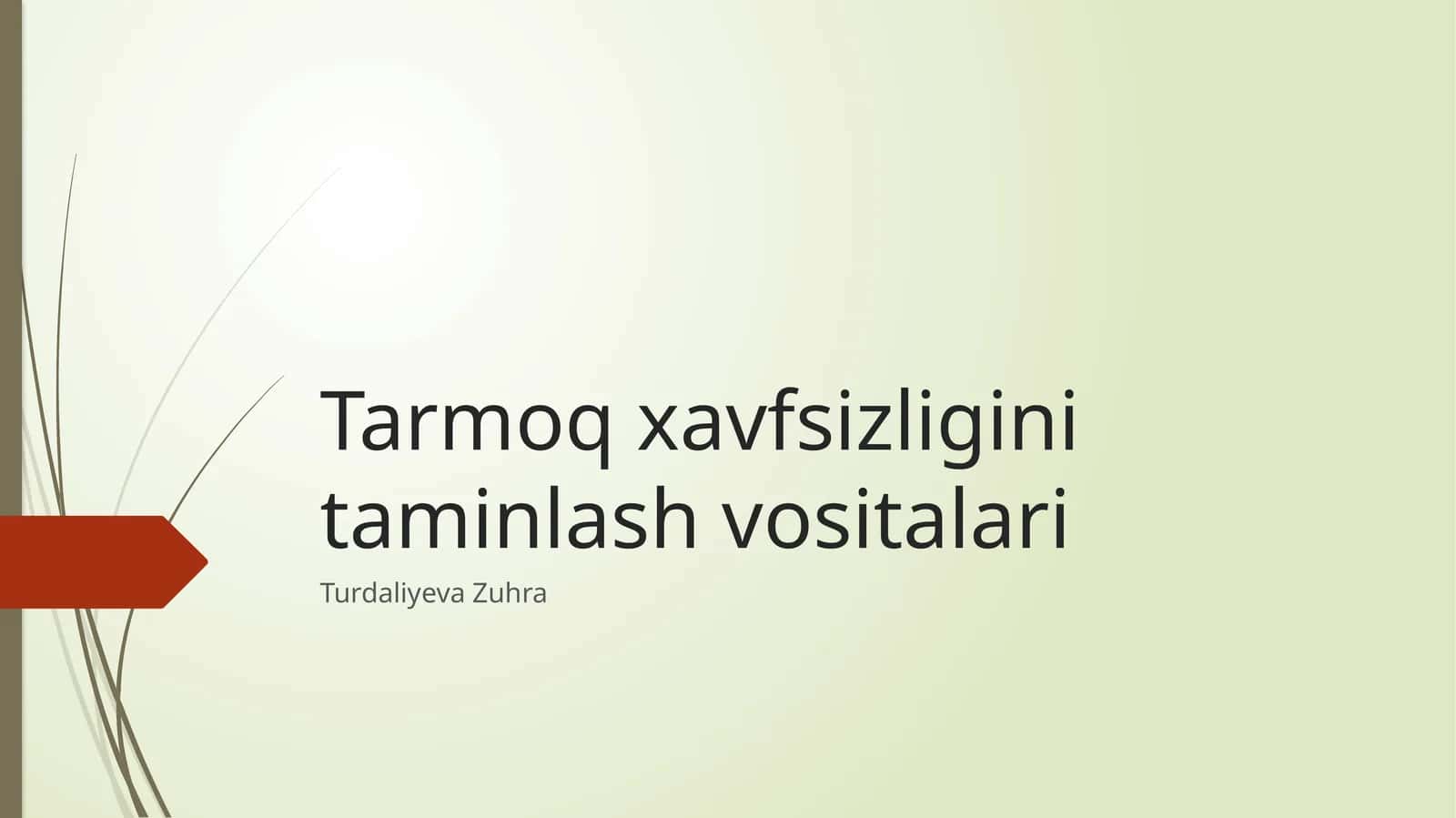 Tarmoq xavfsizligini taminlash vositalari