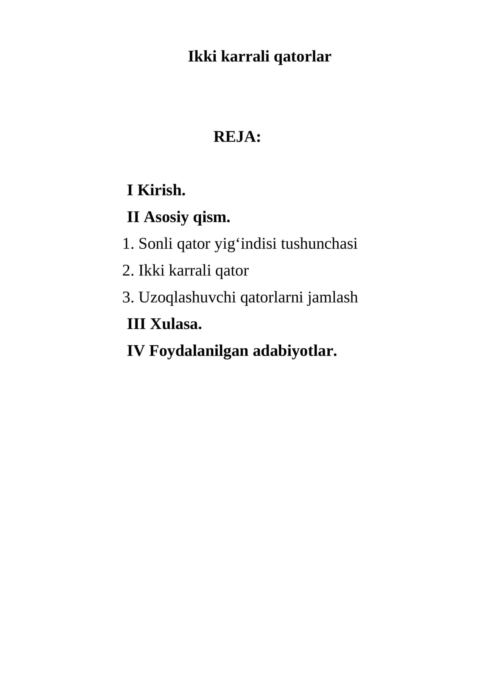 Ikki karrali qatorlar