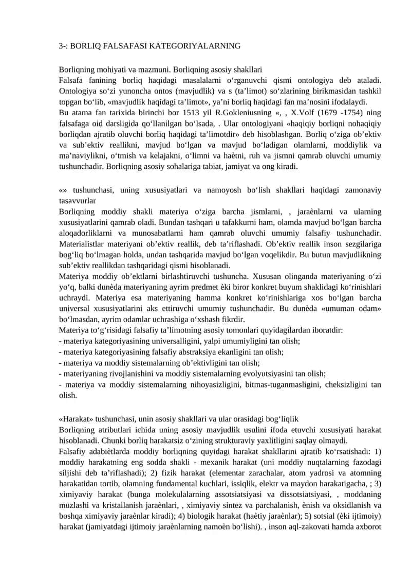 BORLIQ FALSAFASI
