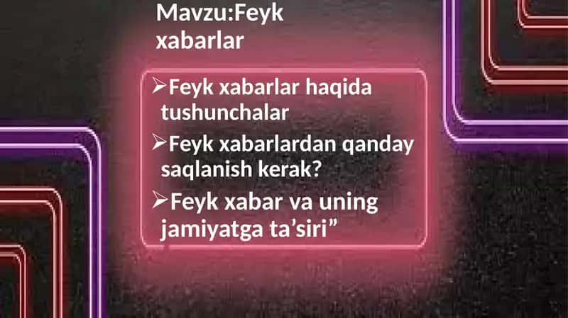 "Feyk xabarlar."