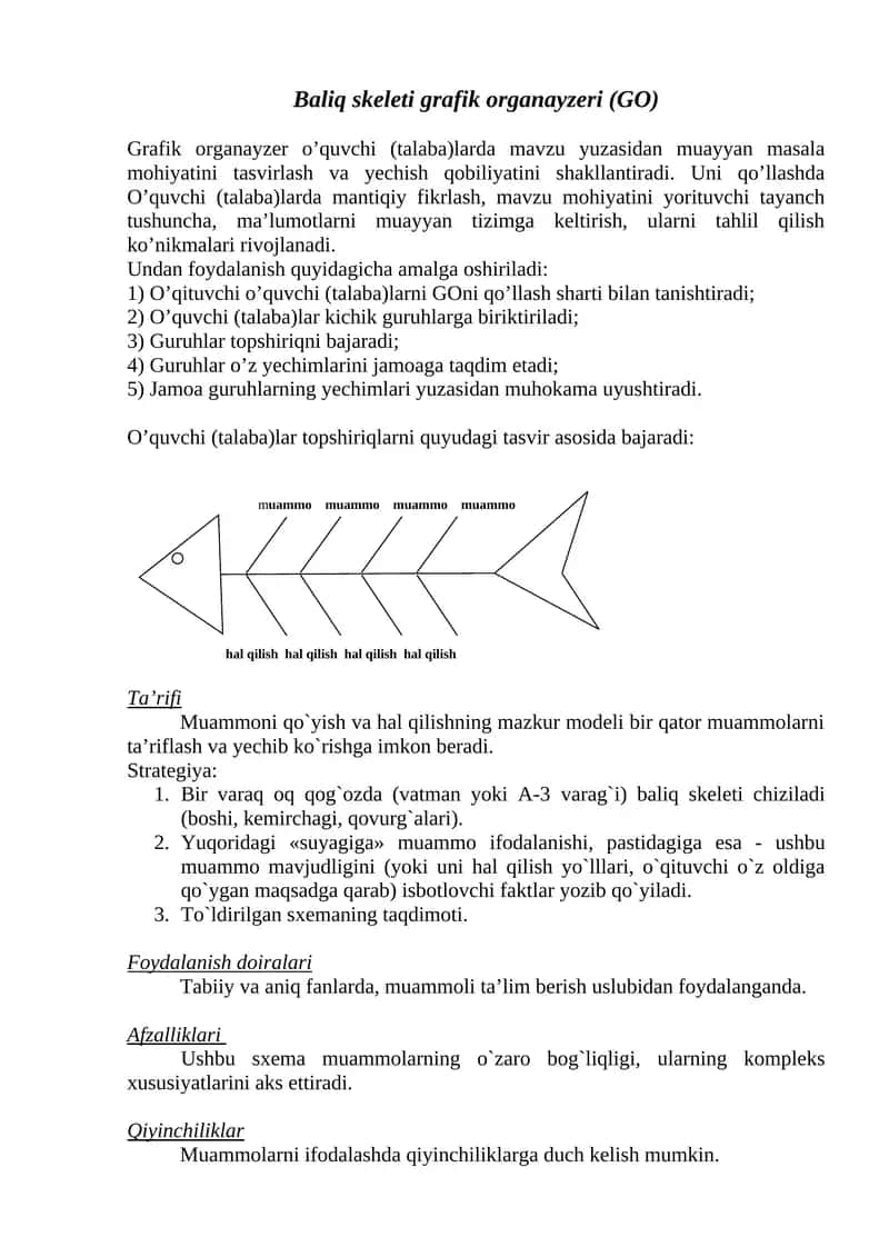 Baliq skeleti grafik organayzeri (GO)
