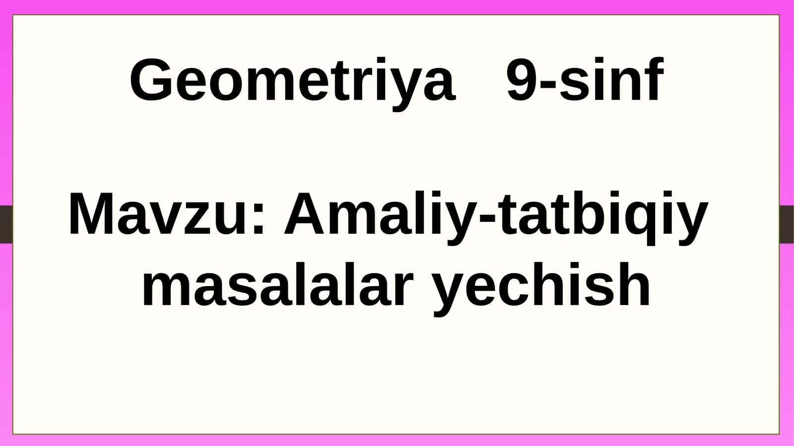 Geometriya 9-sinf