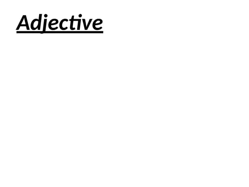 Adjective