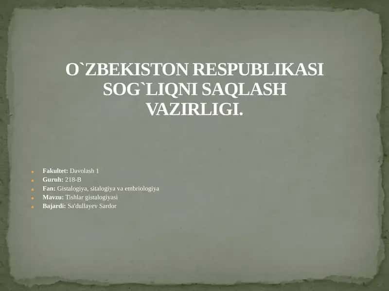 Tishning Tuzilishi