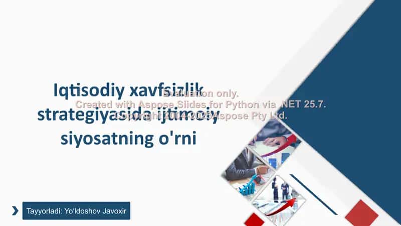Iqtisodiy xavfsizlik strategiyasi