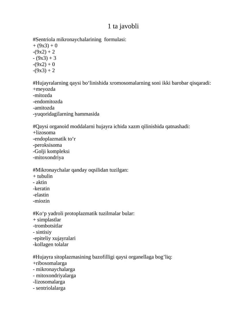 Sentriola mikronaychalarining formulasi