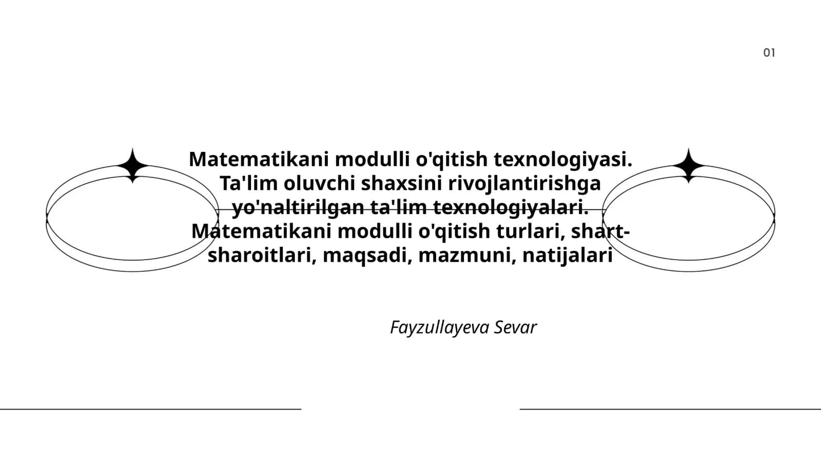 Matematikani modulli o'qitish texnologiyasi
