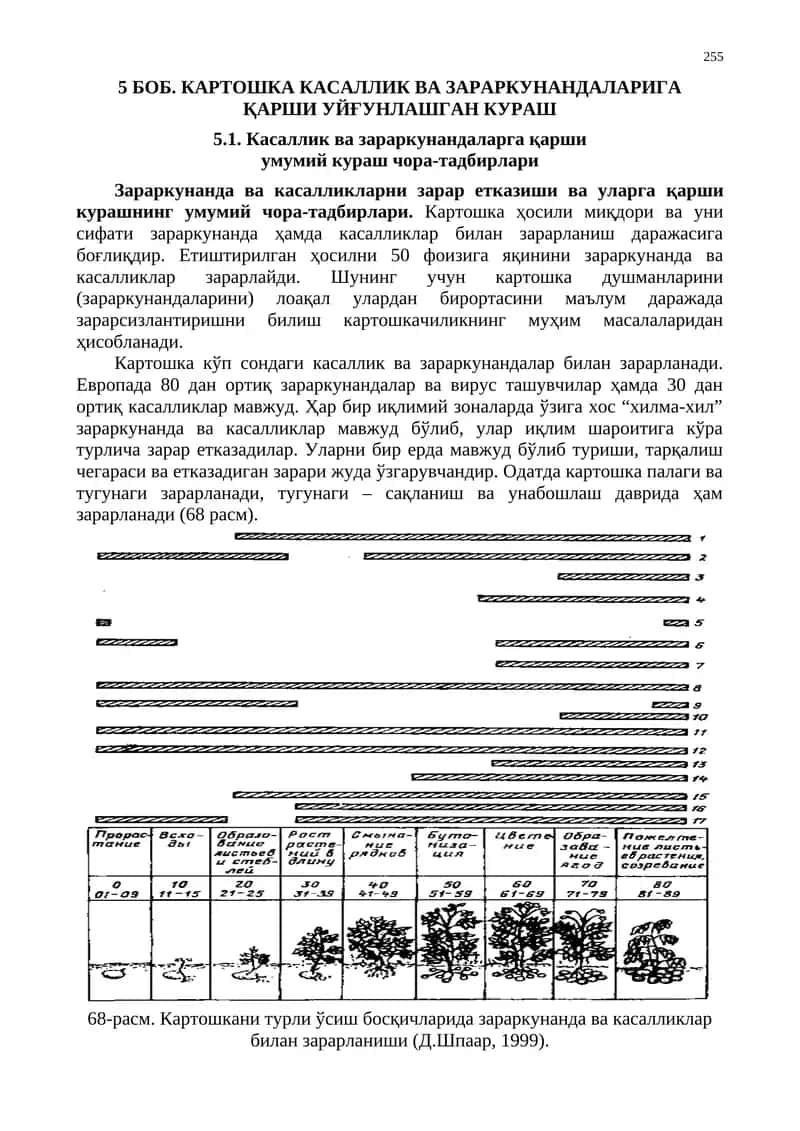 Картошка касаллик ва зараркунандага қарши уйғунлашган кураш