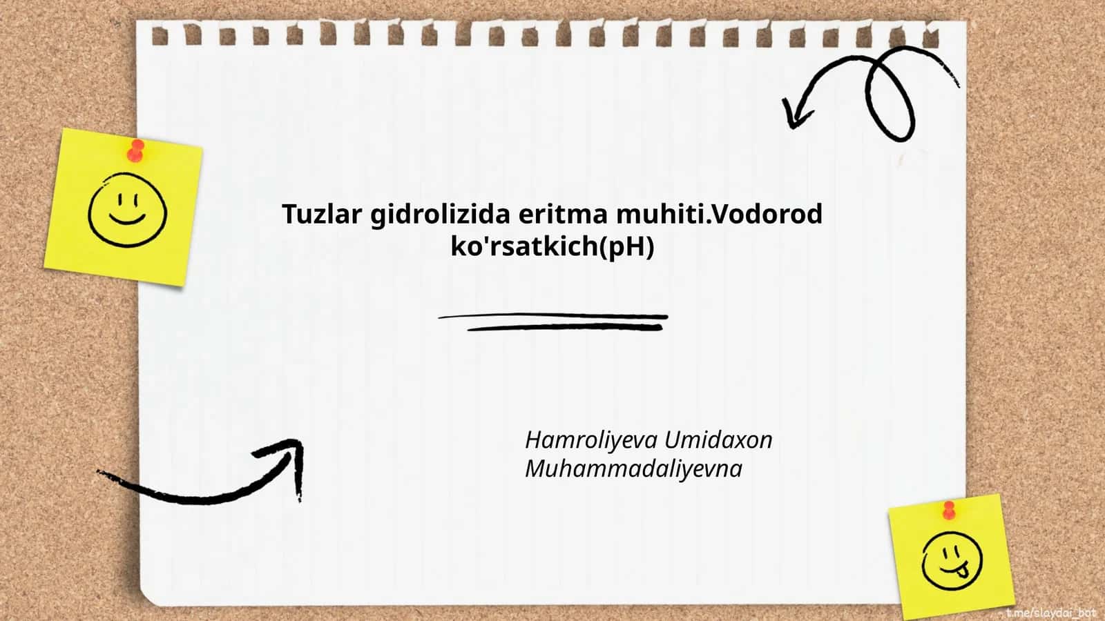 Tuzlar gidrolizida eritma muhiti.Vodorod ko'rsatkich(pH)