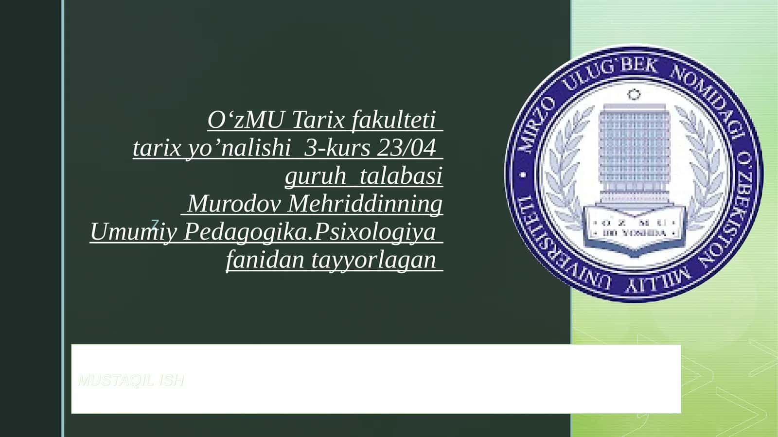 Taʻlim shakllari va metodlarining amaliyotda qoʻllanilishi