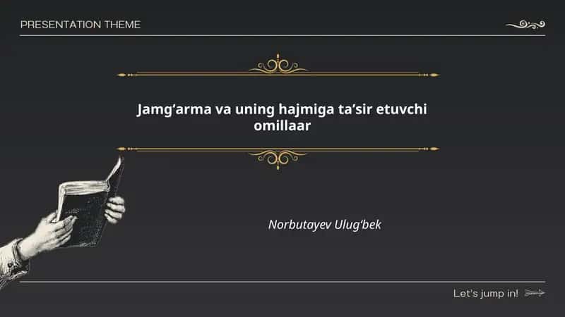 Jamgʻarma va uning hajmiga taʼsir etuvchi omillaar