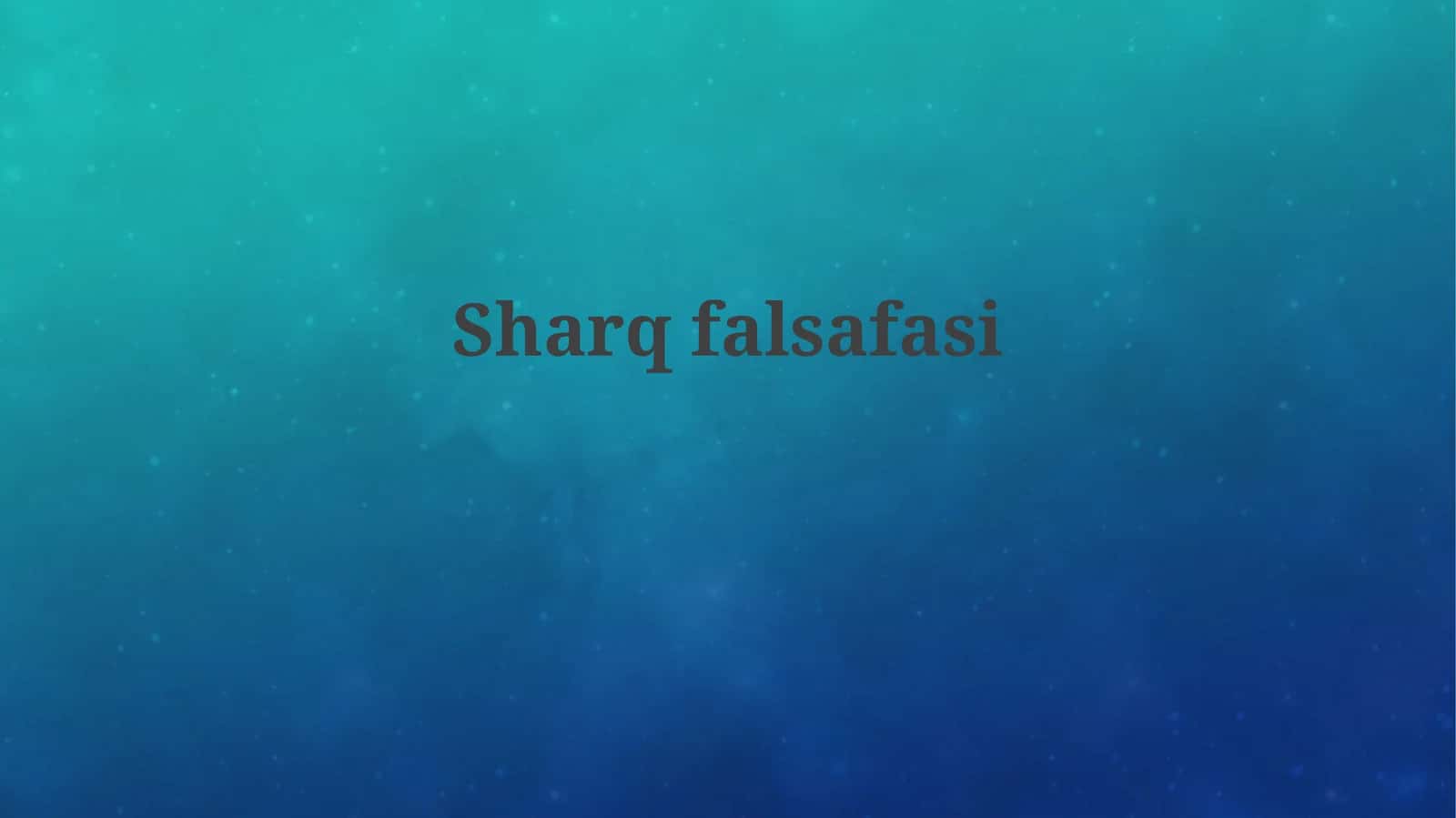 Sharq falsafasi
