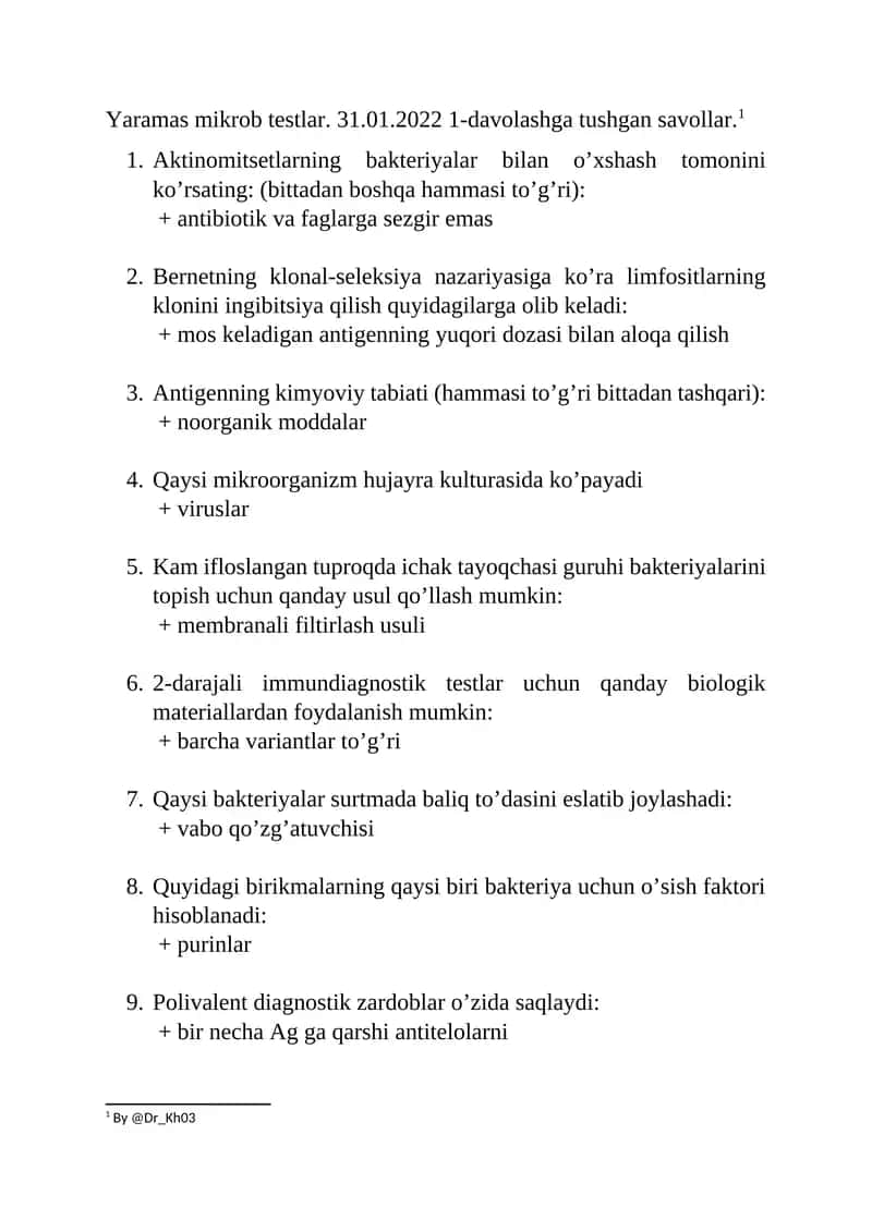 Yaramas mikrob testlar