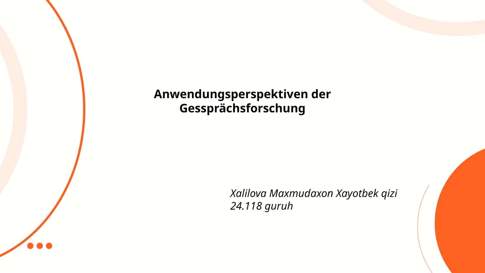Anwendungsperspektiven der Gessprächsforschung