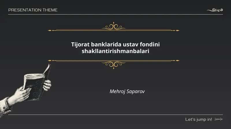 Tijorat banklarida ustav fondini shakllantirishmanbalari