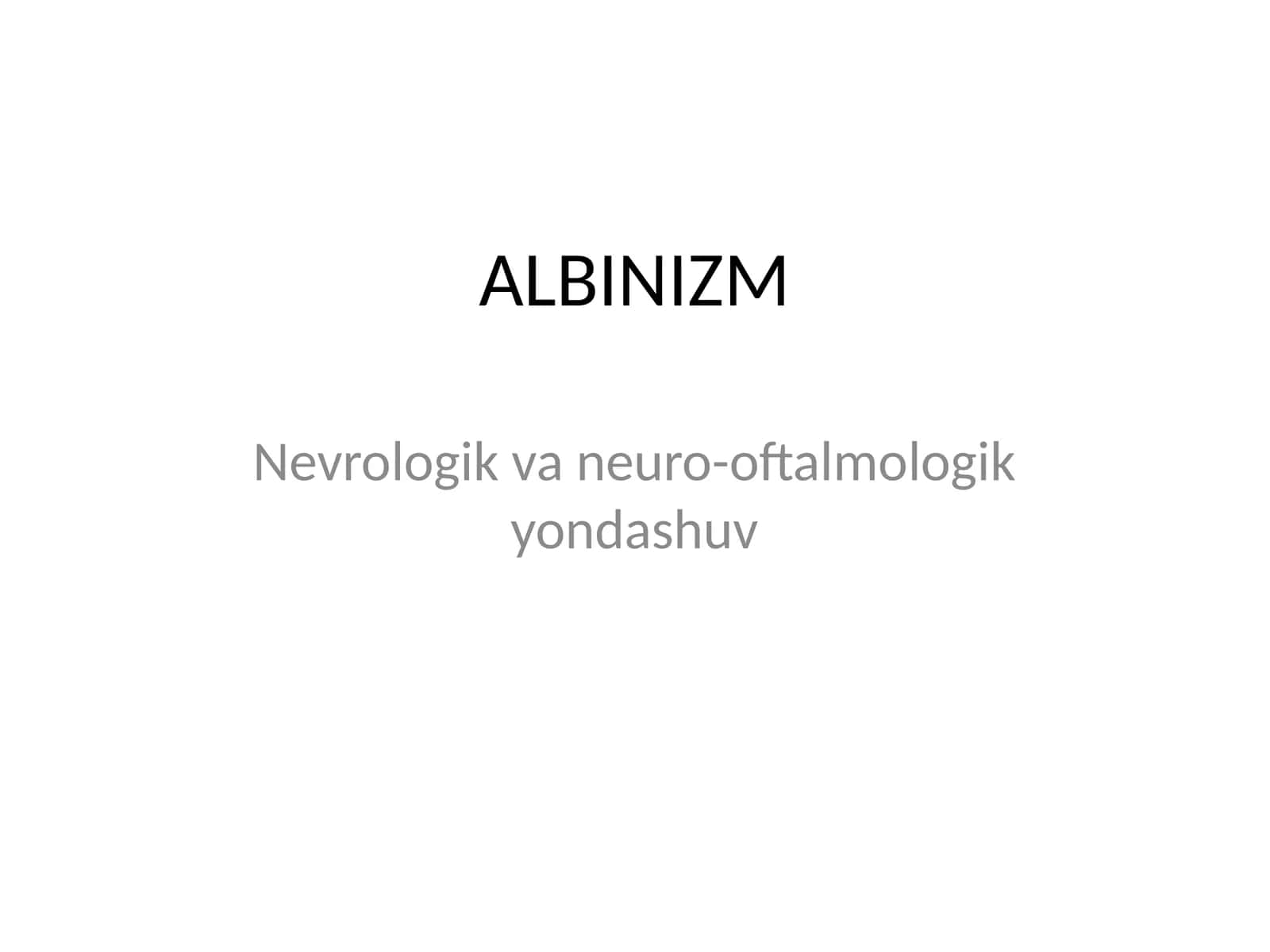 ALBINIZM