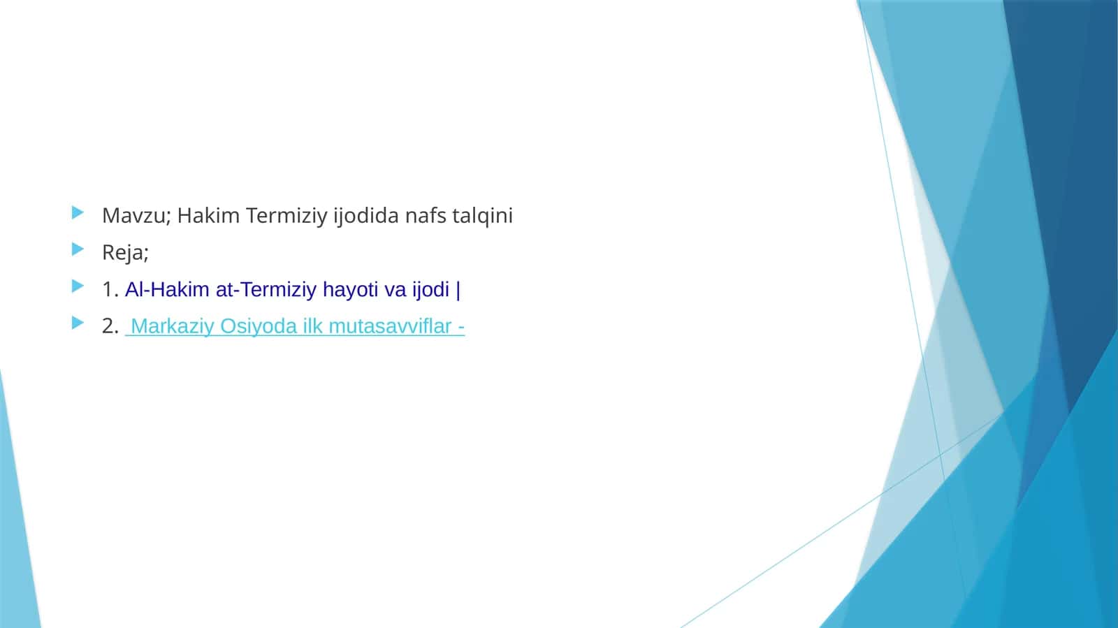 Hakim Termiziy jodidan afstalqini