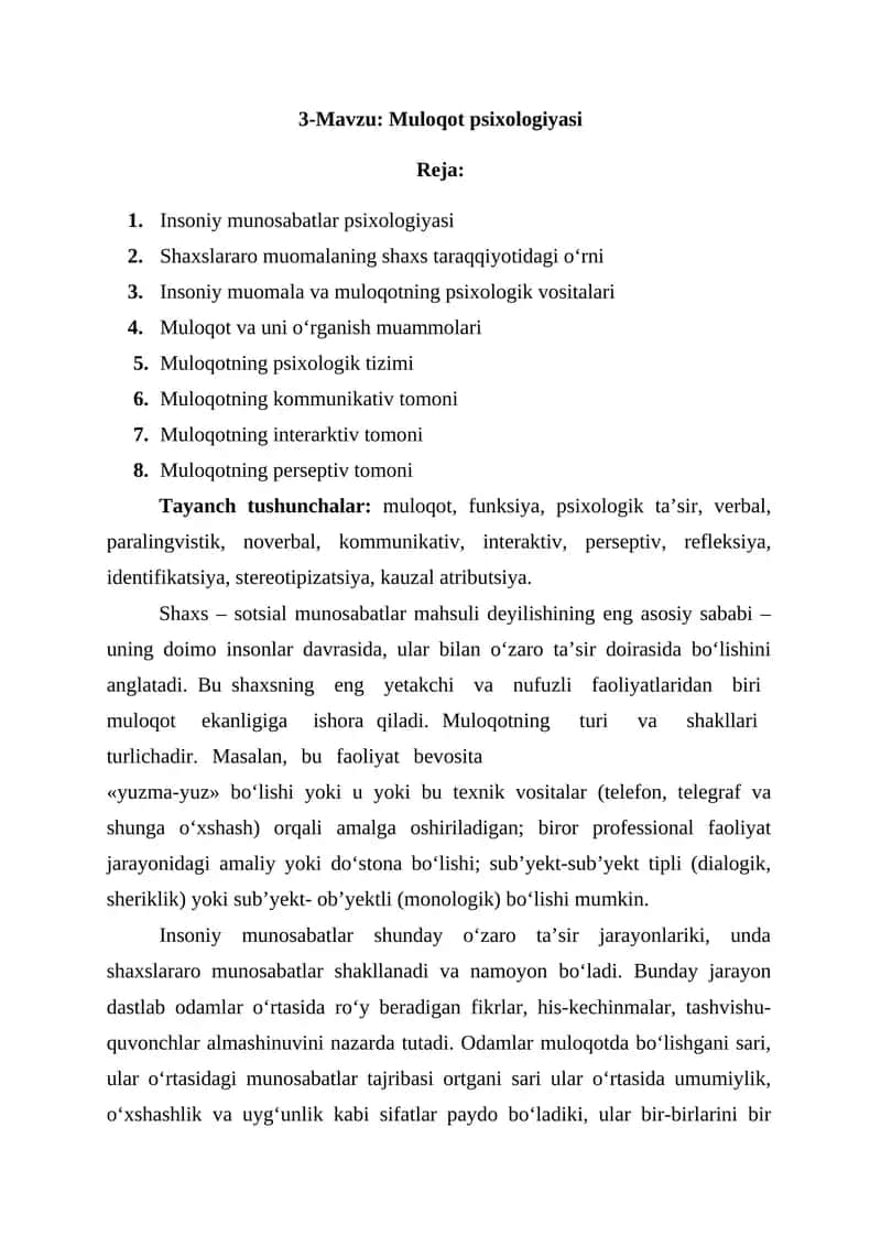 Muloqot psixologiyasi
