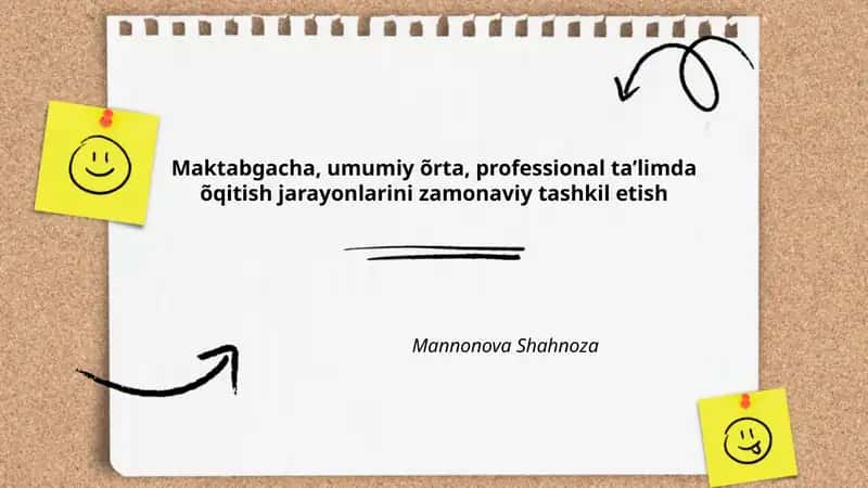 Raqamli texnologiyalar yordamida maktabgacha, umumiy õrta va professional ta’limda õqitish jarayonini tashkil etish