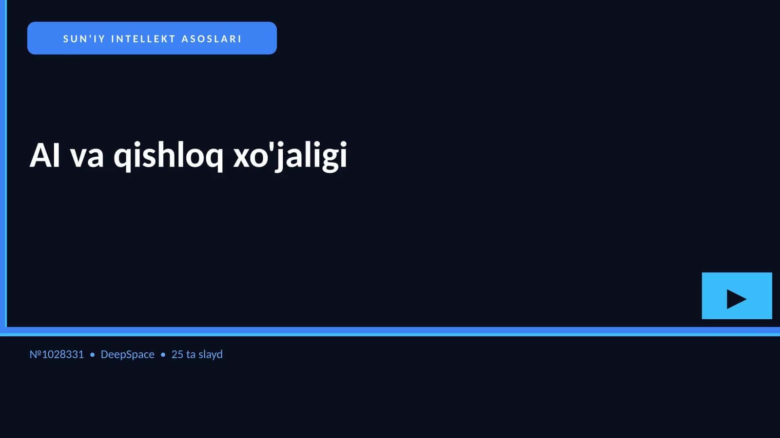 SUN'IY INTELLEKT ASOSLARI