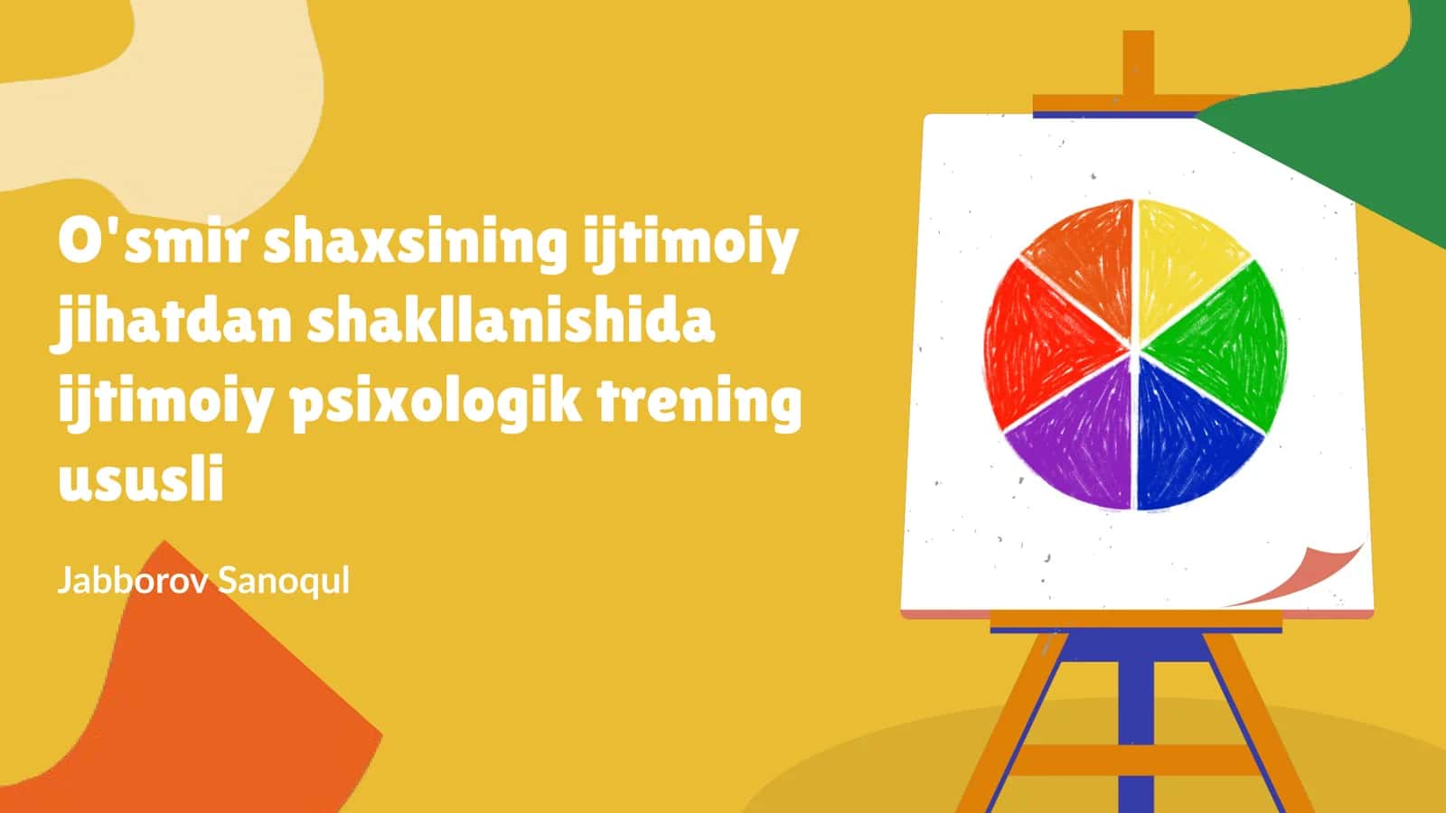 O'smir shaxsining ijtimoiy jihatdan shakllanishida ijtimoiy psixologik trening ususli