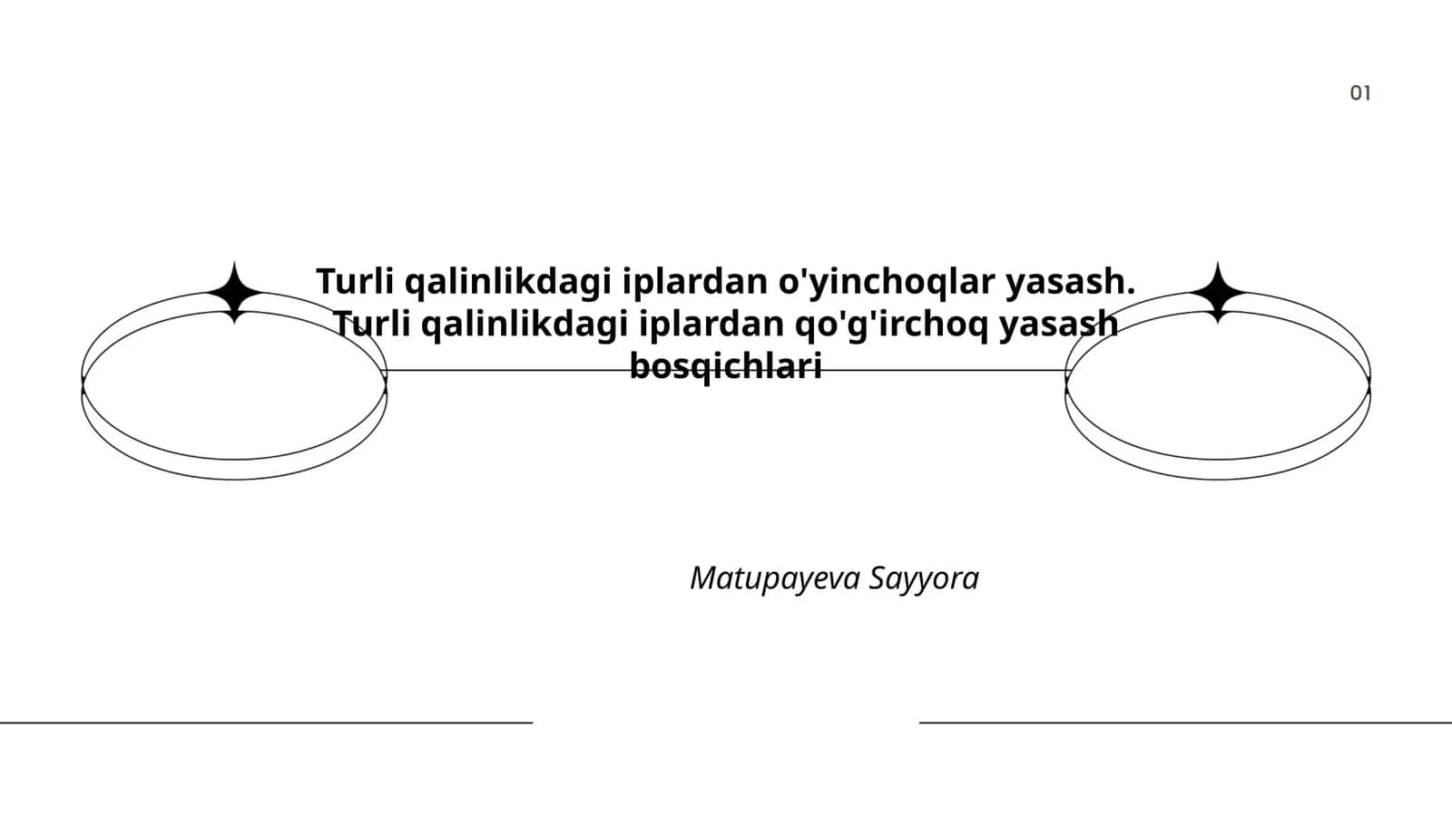 Turli qalinlikdagi iplardan o'yinchoqlar yasash