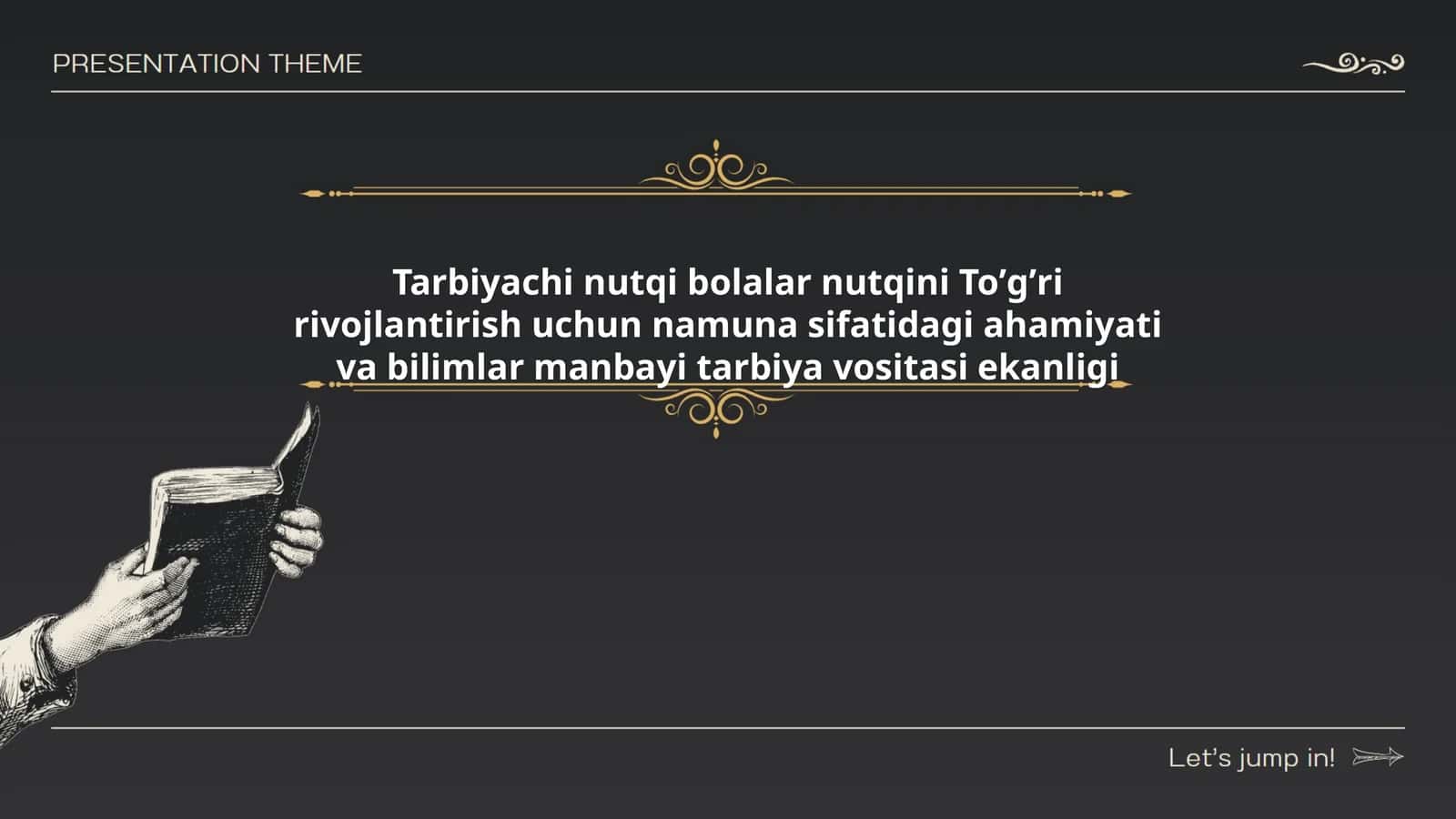 Tarbiyachi nutqi bolalar nutqini Toʼgʼri rivojlantirish