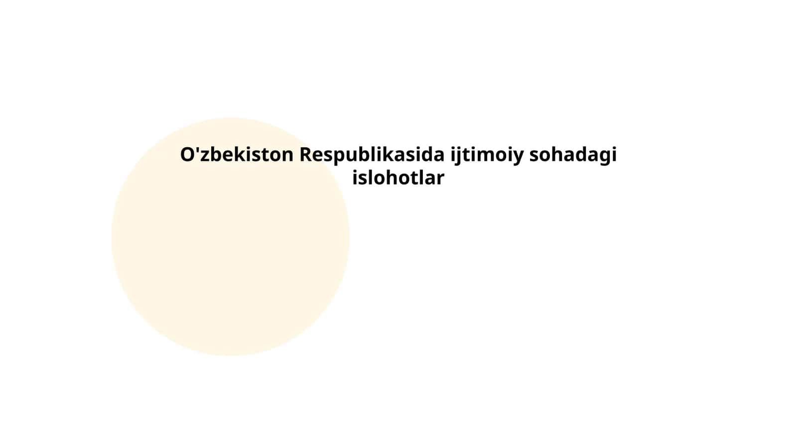 Ijtimoiy ta'minot tizimidagi islohotlar